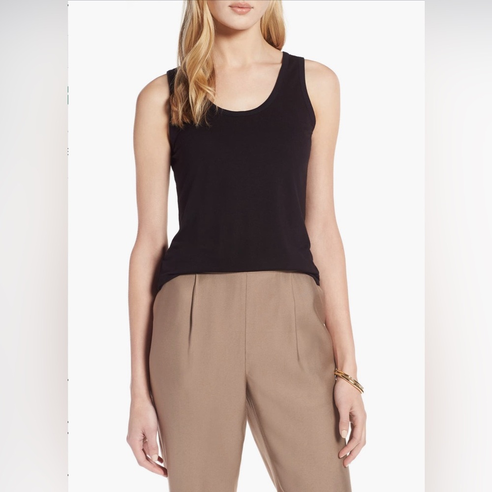 Halogen Black Stretch Tank Top | Size M